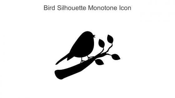 Bird Silhouette Monotone Icon In Powerpoint Pptx Png And Editable Eps Format