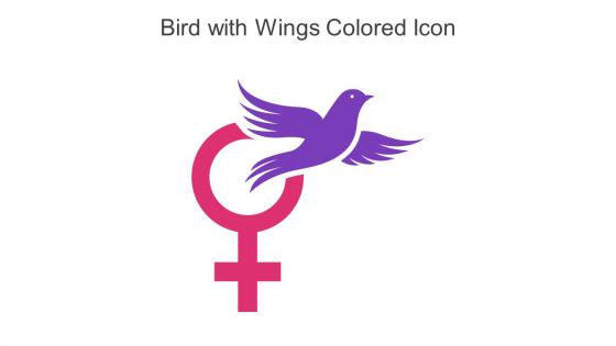 Bird With Wings Colored Icon In Powerpoint Pptx Png And Editable Eps Format