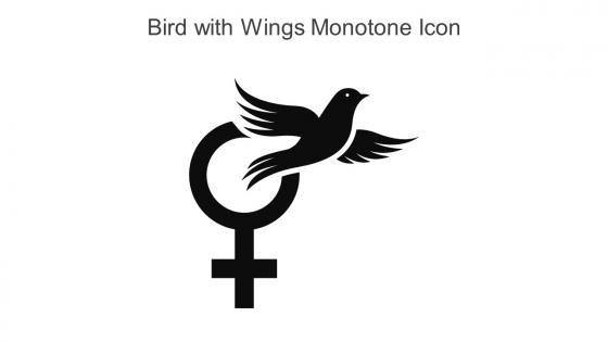 Bird With Wings Monotone Icon In Powerpoint Pptx Png And Editable Eps Format