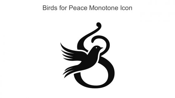 Birds For Peace Monotone Icon In Powerpoint Pptx Png And Editable Eps Format