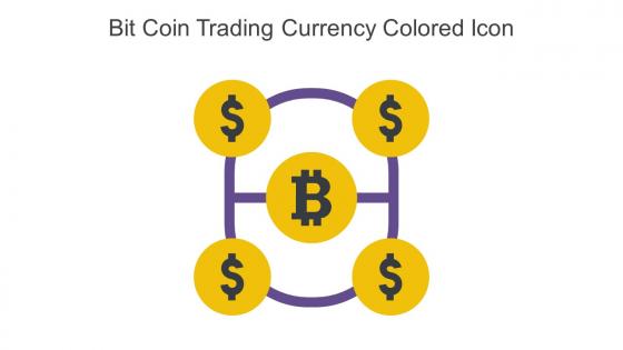 Bit Coin Trading Currency Colored Icon In Powerpoint Pptx Png And Editable Eps Format