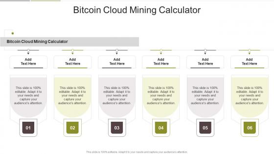 Bitcoin Cloud Mining Calculator In Powerpoint And Google Slides Cpb