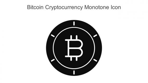 Bitcoin Cryptocurrency Monotone Icon In Powerpoint Pptx Png And Editable Eps Format