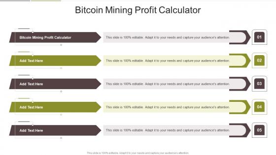 Bitcoin Mining Profit Calculator In Powerpoint And Google Slides Cpb