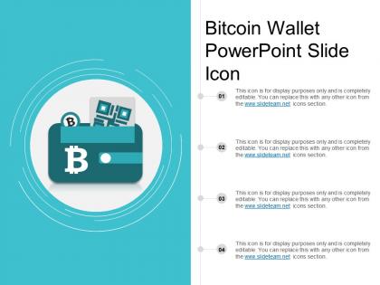 Bitcoin wallet powerpoint slide icon