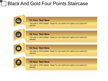 Black and gold four points staircase
