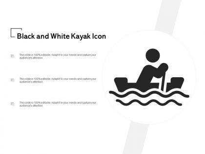 Black and white kayak icon