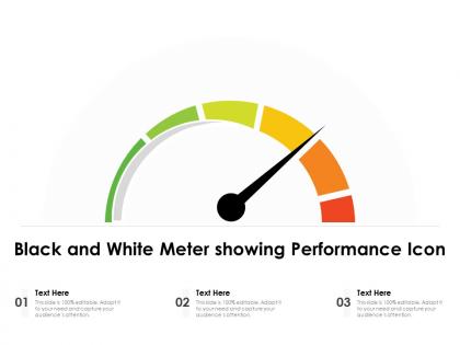Black and white meter showing performance icon