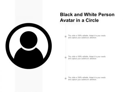 Black and white person avatar in a circle