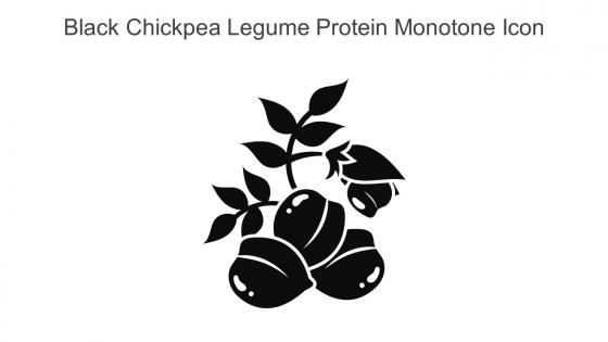 Black Chickpea Legume Protein Monotone Icon In Powerpoint Pptx Png And Editable Eps Format