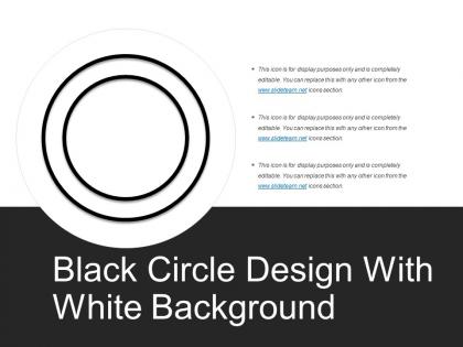 Black circle design with white background