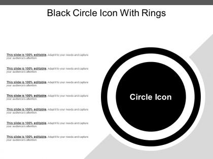 Black circle icon with rings