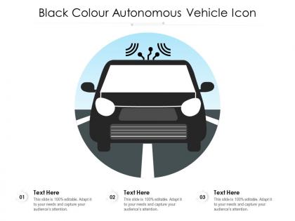Black colour autonomous vehicle icon