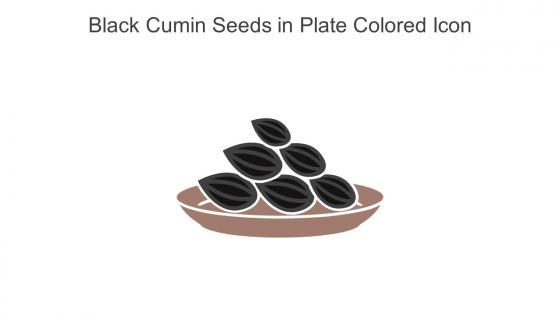 Black Cumin Seeds In Plate Colored Icon In Powerpoint Pptx Png And Editable Eps Format
