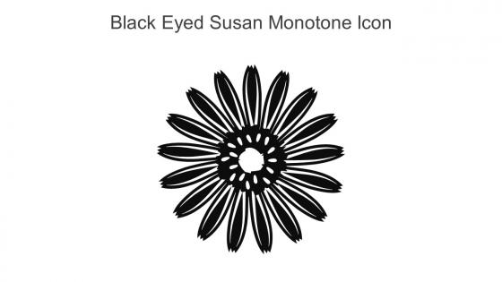 Black Eyed Susan Monotone Icon In Powerpoint Pptx Png And Editable Eps Format