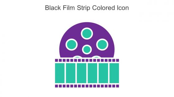 Black Film Strip Colored Icon In Powerpoint Pptx Png And Editable Eps Format