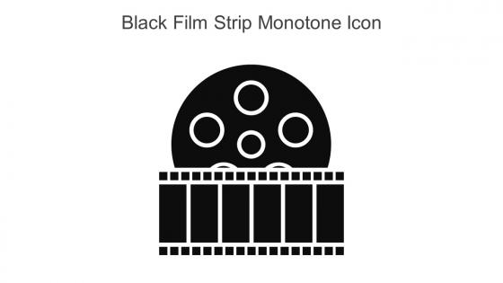 Black Film Strip Monotone Icon In Powerpoint Pptx Png And Editable Eps Format