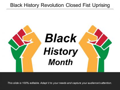 Black history revolution closed fist uprising