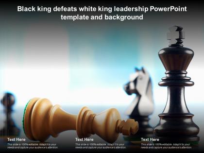 Black king defeats white king leadership powerpoint template and background