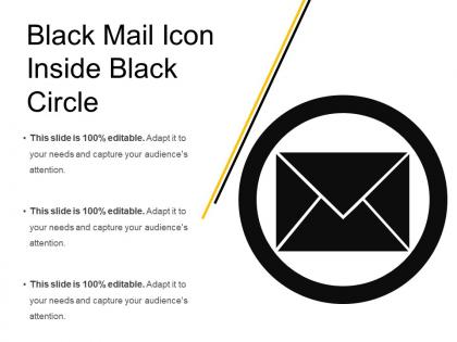 Black mail icon inside black circle