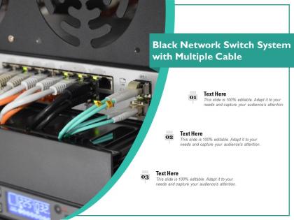 Black network switch system with multiple cable