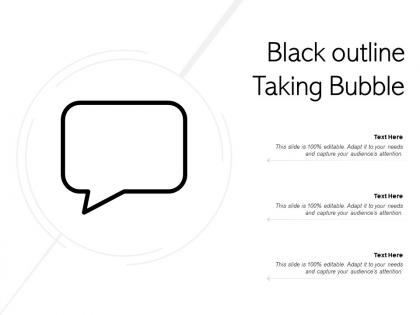 Black outline talking bubble