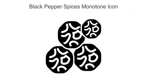 Black Pepper Spices Monotone Icon In Powerpoint Pptx Png And Editable Eps Format