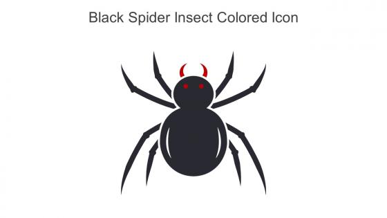 Black Spider Insect Colored Icon In Powerpoint Pptx Png And Editable Eps Format