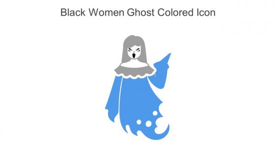 Black Women Ghost Colored Icon In Powerpoint Pptx Png And Editable Eps Format
