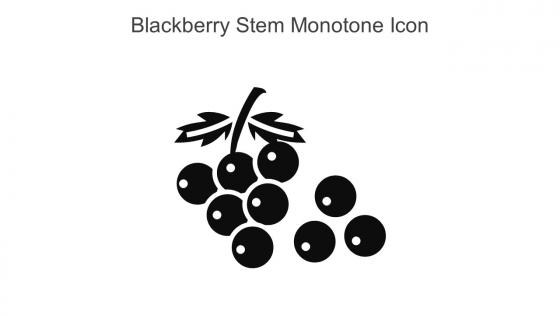 Blackberry Stem Monotone Icon In Powerpoint Pptx Png And Editable Eps Format