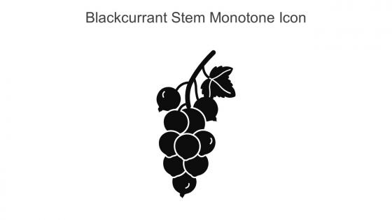 Blackcurrant Stem Monotone Icon In Powerpoint Pptx Png And Editable Eps Format