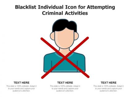 Blacklist individual icon for attempting criminal activities