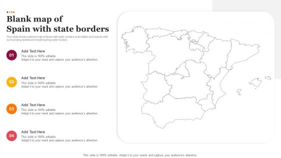 Blank Map Of Spain With State Borders