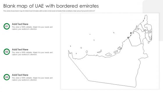 Blank Map Of UAE With Bordered Emirates