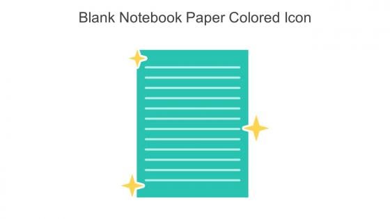 Blank Notebook Paper Colored Icon In Powerpoint Pptx Png And Editable Eps Format