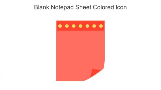 Blank Notepad Sheet Colored Icon In Powerpoint Pptx Png And Editable Eps Format