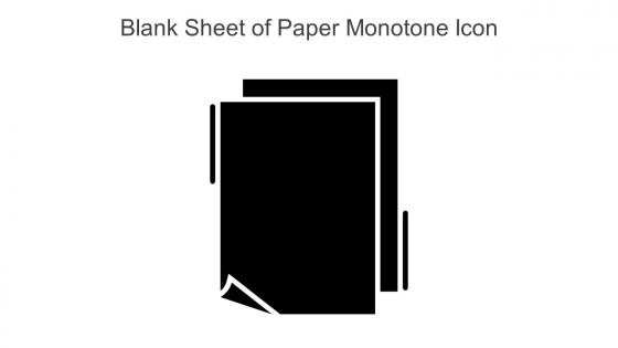 Blank Sheet Of Paper Monotone Icon In Powerpoint Pptx Png And Editable Eps Format