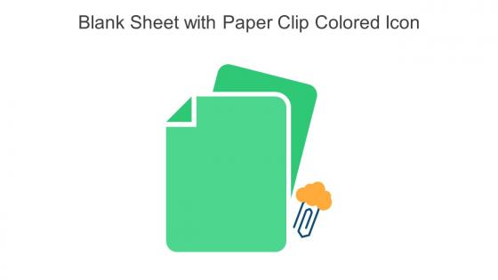 Blank Sheet With Paper Clip Colored Icon In Powerpoint Pptx Png And Editable Eps Format