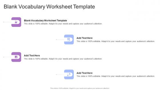 Blank Vocabulary Worksheet Template In Powerpoint And Google Slides Cpb