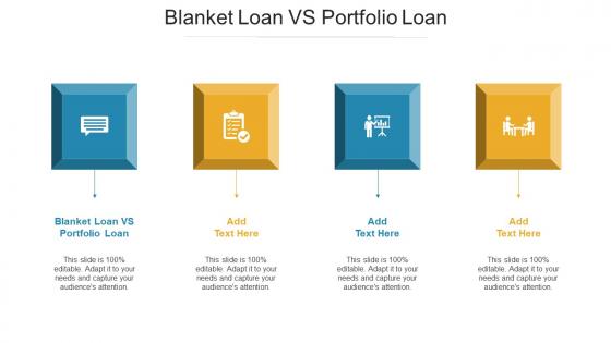 Blanket Loan VS Portfolio Loan Ppt Powerpoint Presentation Model Ideas Cpb