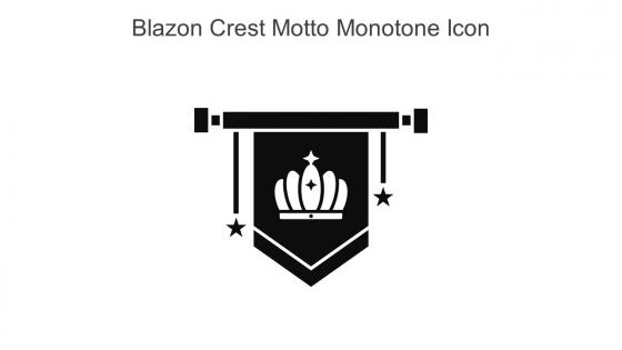 Blazon Crest Motto Monotone Icon In Powerpoint Pptx Png And Editable Eps Format