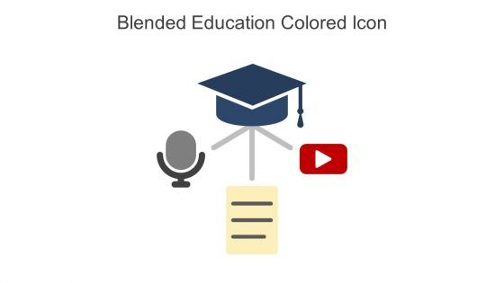 Blended Education Colored Icon In Powerpoint Pptx Png And Editable Eps Format