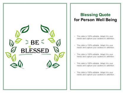 Blessing quote for person well being