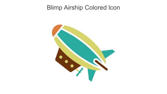 Blimp Airship Colored Icon In Powerpoint Pptx Png And Editable Eps Format