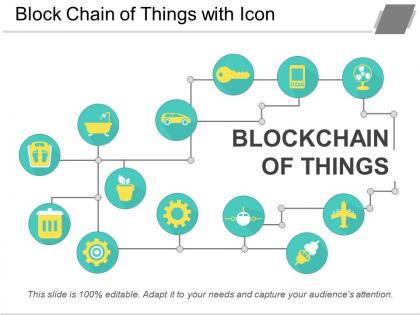 Block chain of things with icon