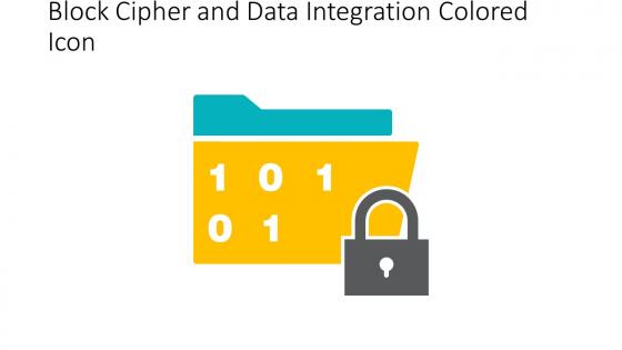 Block Cipher And Data Integration Colored Icon In Powerpoint Pptx Png And Editable Eps Format