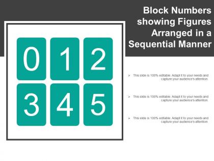 Block numbers showing figures arranged in a sequential manner