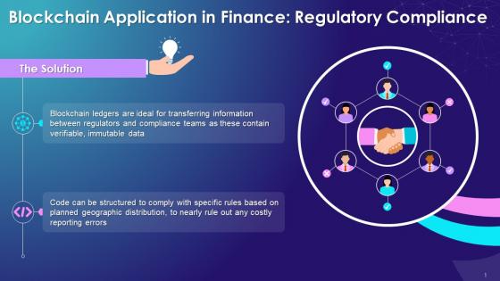 Blockchain As A Solution To Conventional Methods Of Regulatory Compliance Training Ppt