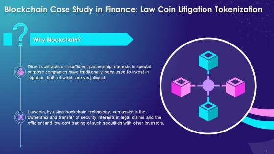 Blockchain Based Case Study Law Coin Litigation Tokenization Training Ppt