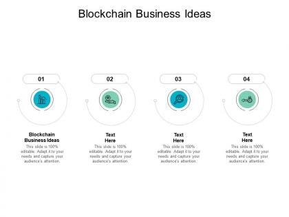 Blockchain business ideas ppt powerpoint presentation visual aids example cpb